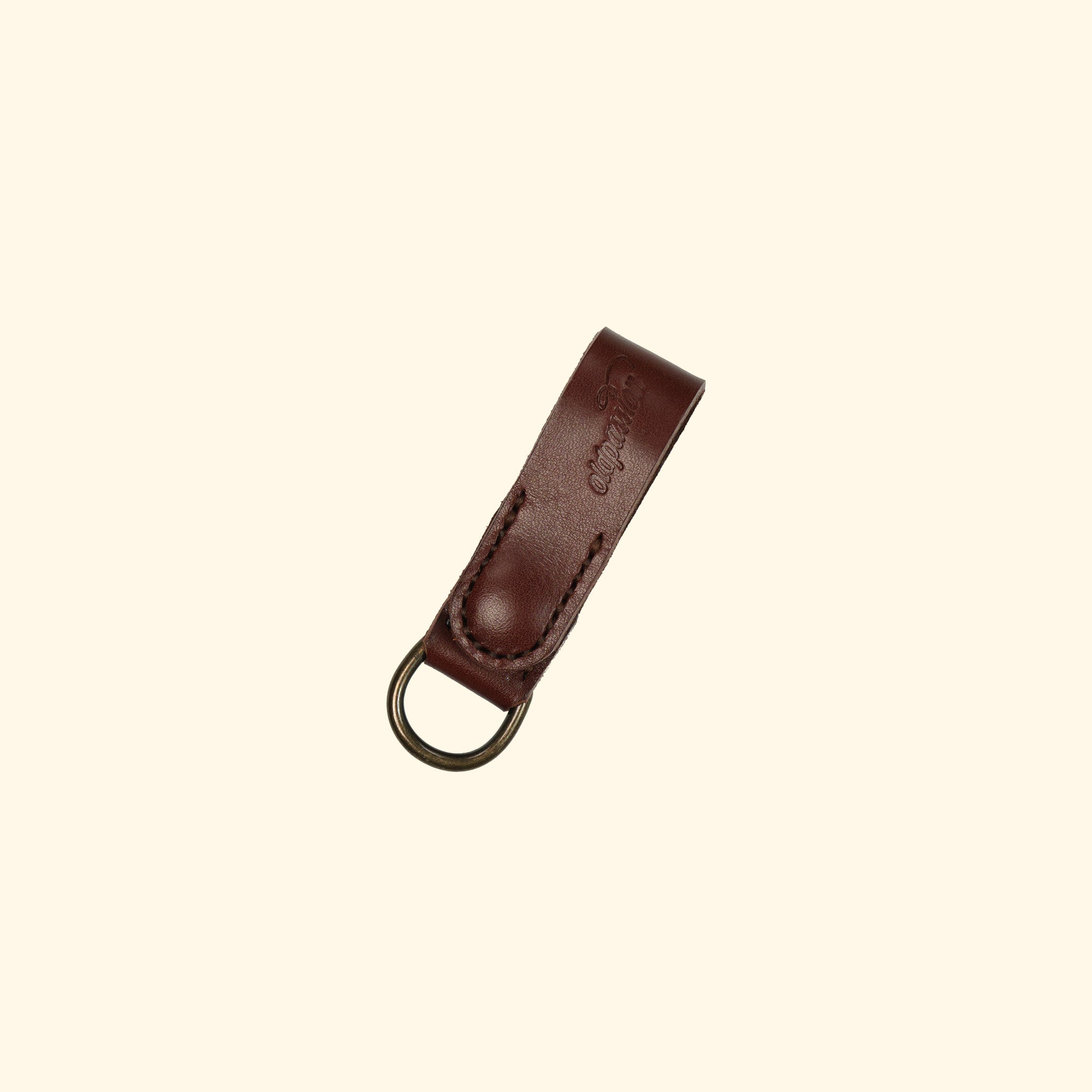 Braided Leather Lanyard, Dunkelbraun