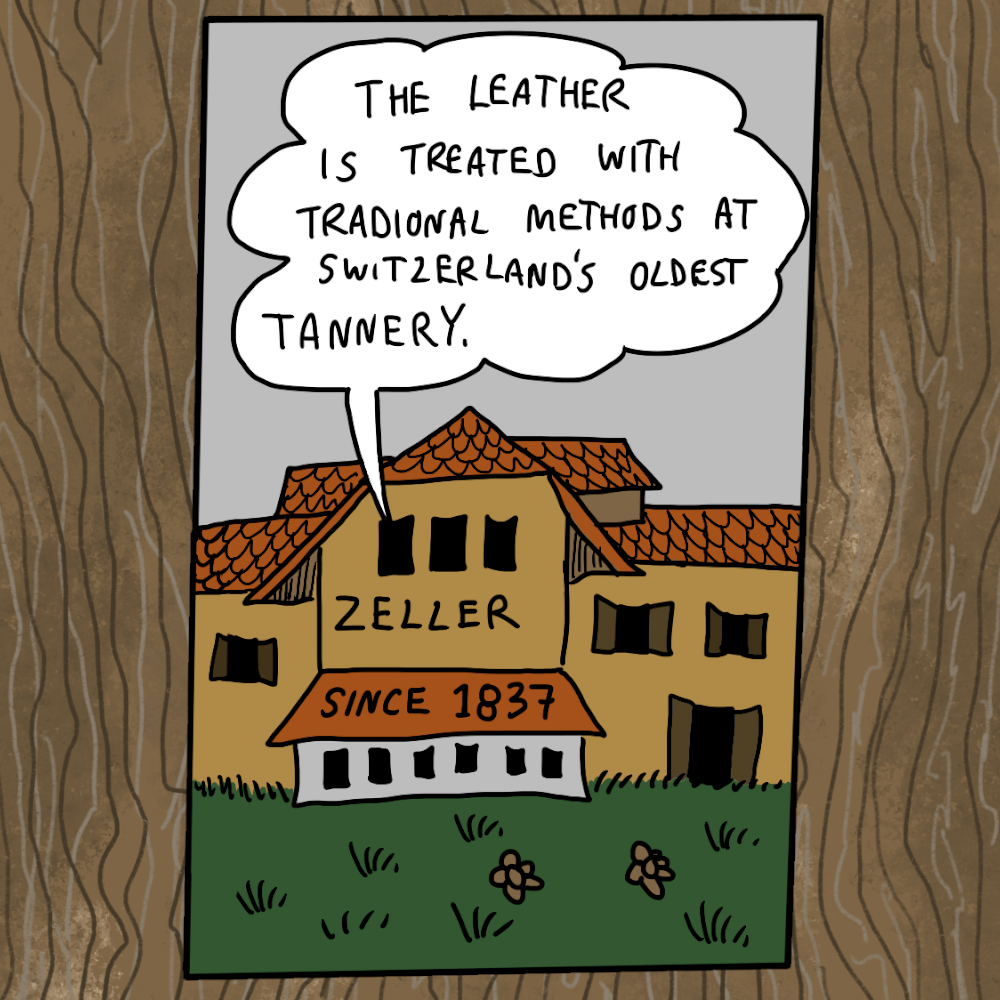 the leather is treated with traditional methods at switzerland's oldest tannery. jürg zeller, steffisburg. oldpassion - from prison with love! handcrafted quality goods. leder portemonnaie, lederwaren, accessoires, leather wallet, leder gürtel, t-shirt