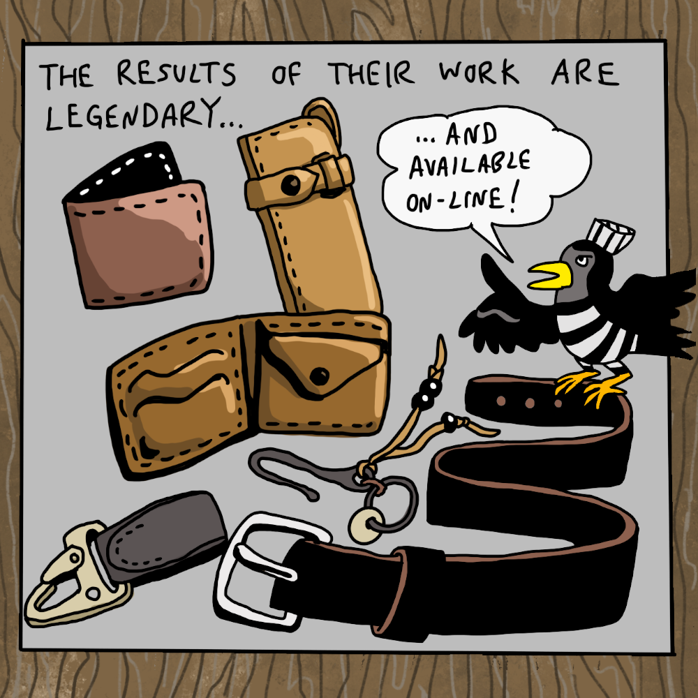 the results of their work are legendary... oldpassion - from prison with love! handcrafted quality goods. leder portemonnaie, lederwaren, accessoires, accessories, leder gürtel, t-shirt, wallet, leatherwallet, durable, nachhaltig