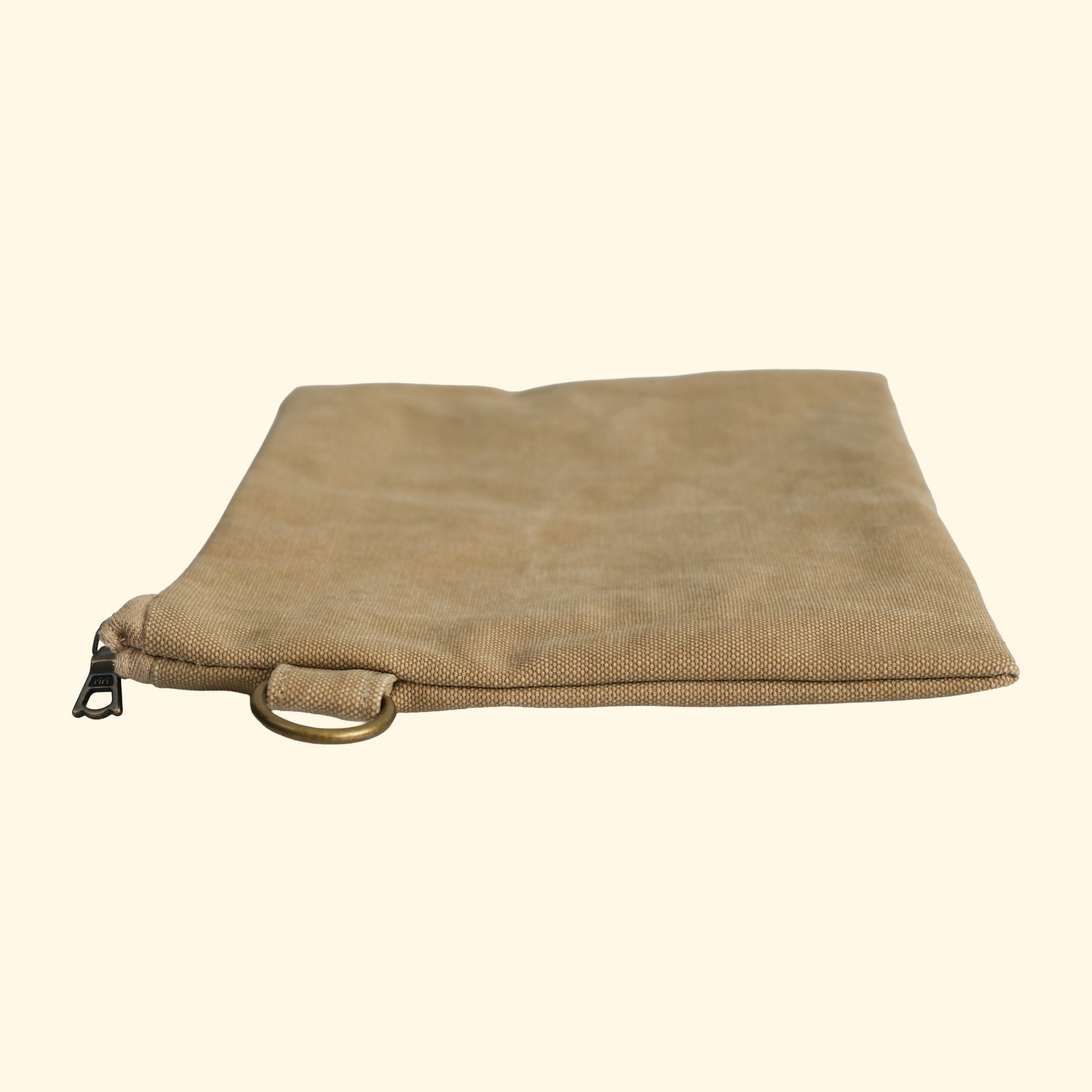 Canvas Pouch No.1, sand, flache Seitenansicht