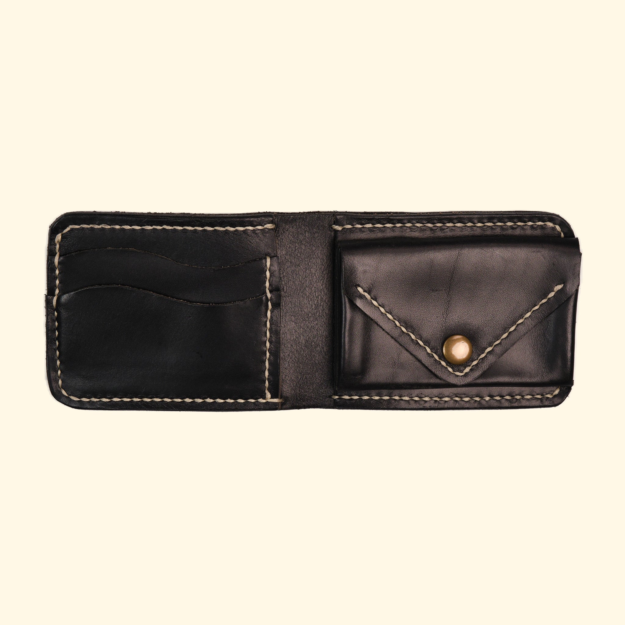 Bifold Coin Wallet, Schwarz