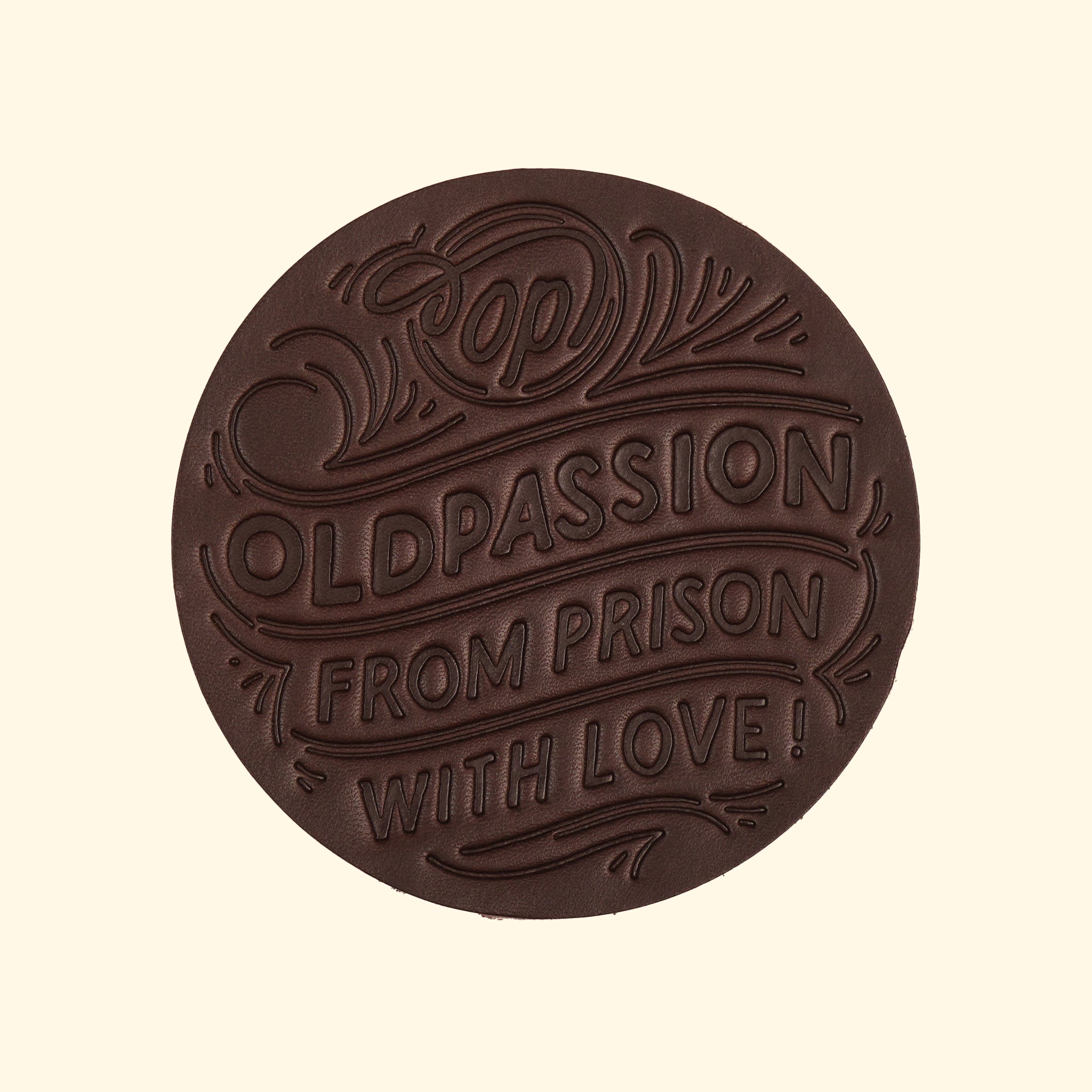 Leather Coaster oldpassion, Dunkelbraun