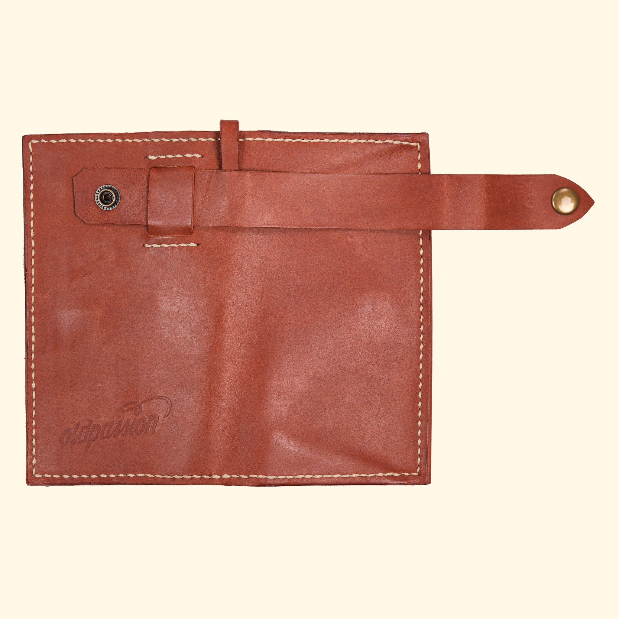 Long Wallet, Hellbraun, Rückseite, geöffnet