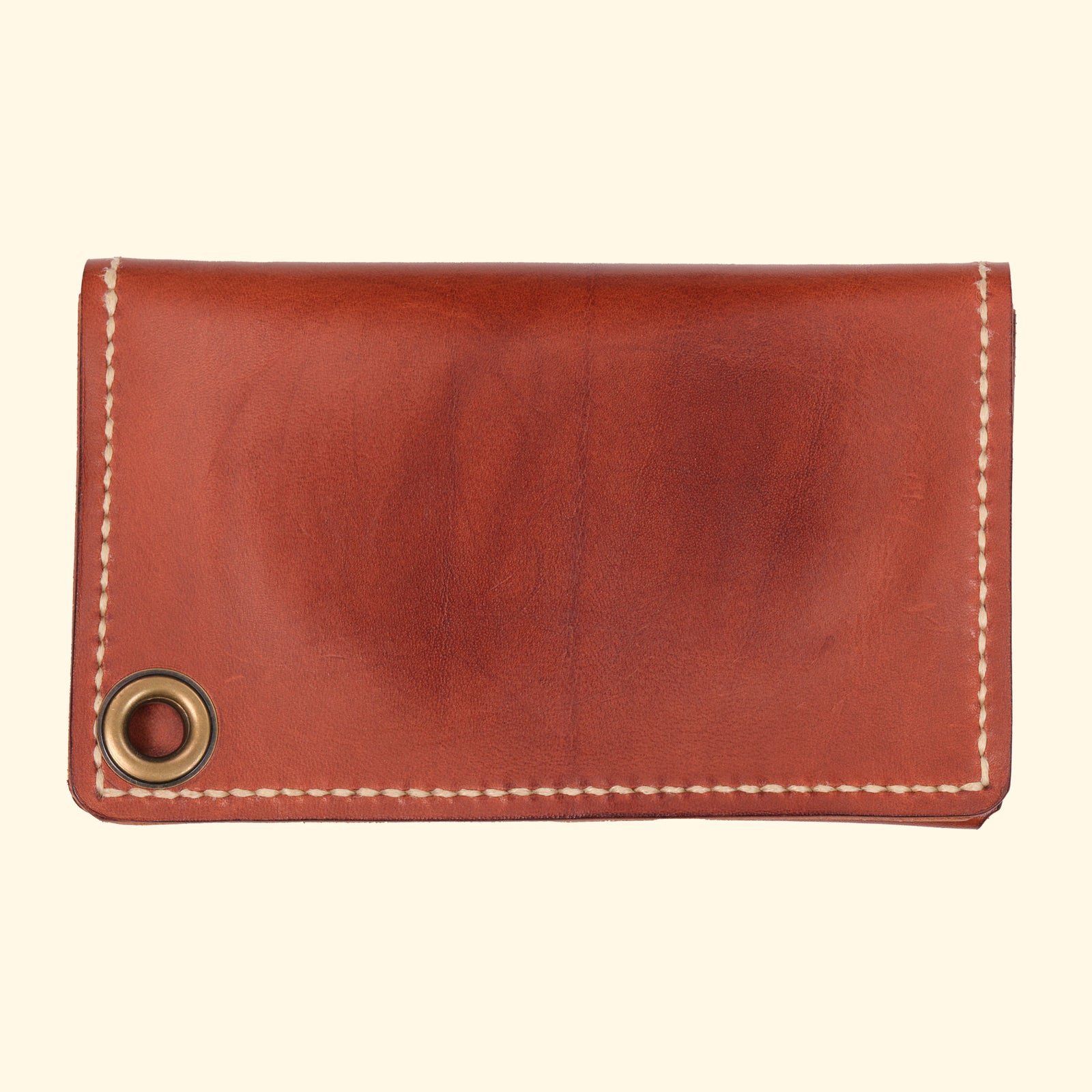 Trucker-Wallet-Extravagantes-Leder-Portemonnaie-hellbraun-Leder-antique-hardware-oldpassion-from-prison-with-love-Rueckseite