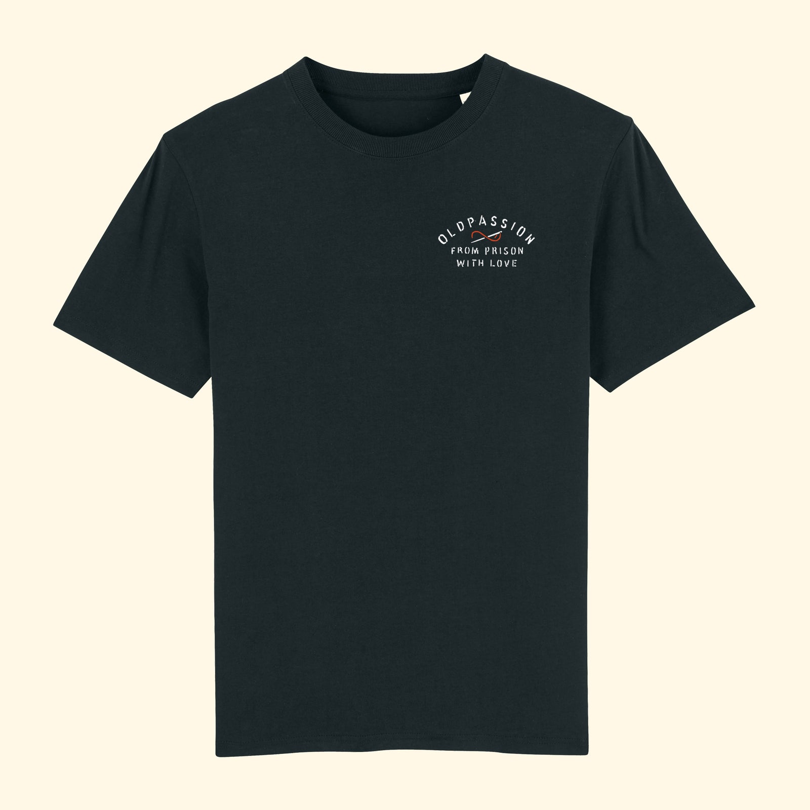 oldpassion-from-prison-with-love-tee-t-shirt-schwarz-needle-prison-bars-vorderseite