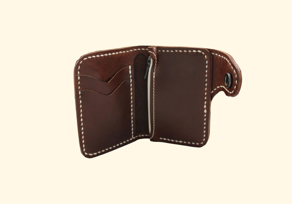 Snap Wallet • braun • robustes Leder Portemonnaie • oldpassion - from prison with love