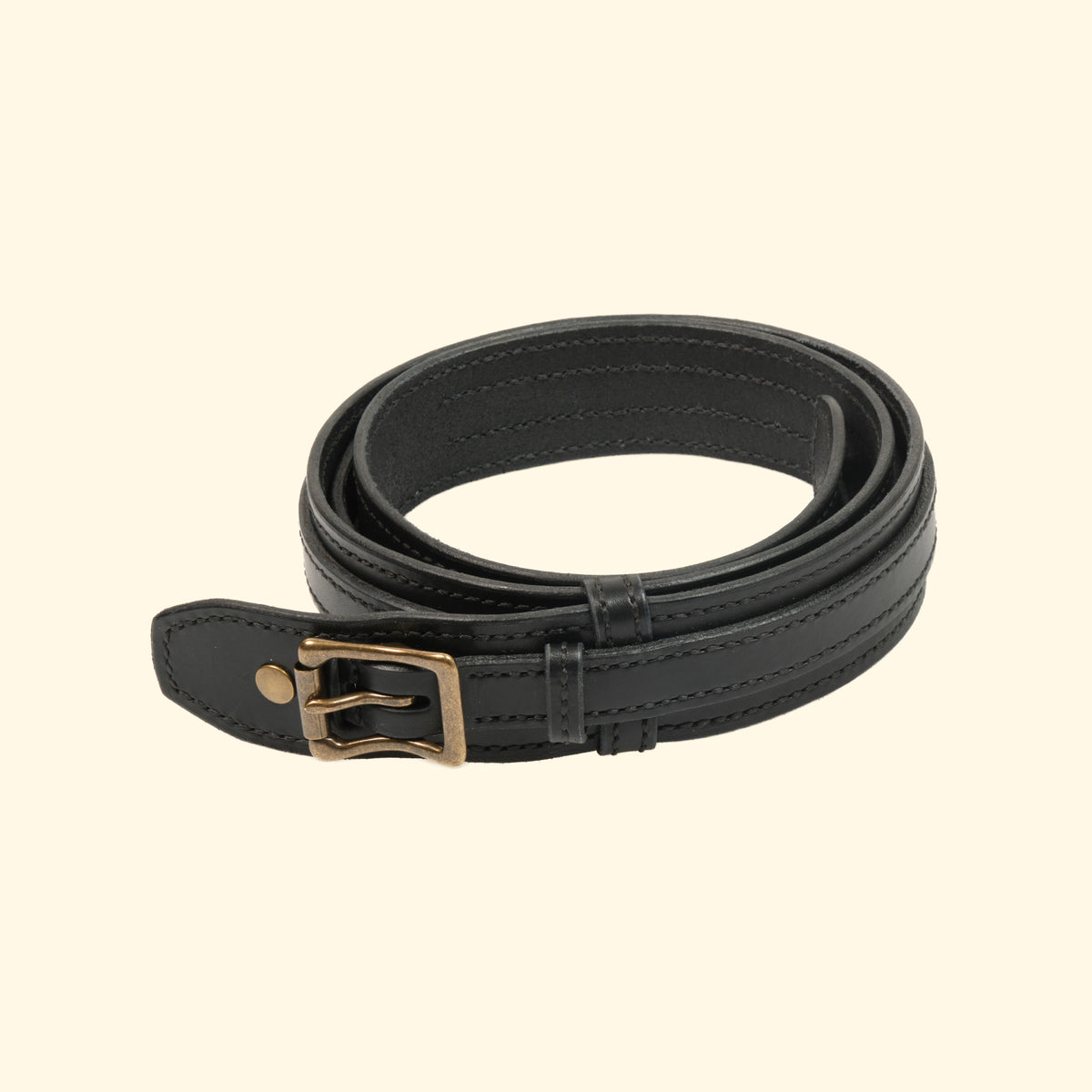 oldpassion-Heritage-Belt-Echtledergürtel-Hommage-an-die-Kunst-des-Sattelhandwerks-black-schnalle-antique-frontview