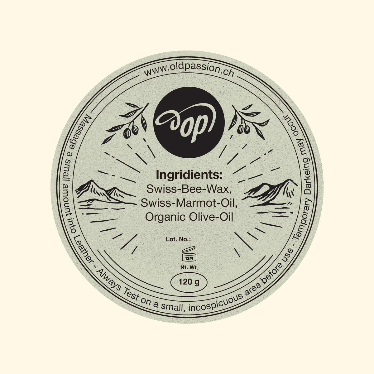 Marbee-All-Natural-Leather-Balm-Lederpflegemittel-oldpassion-hochwertige-lederpflege-aus-der-schweiz-100%-natürliche-zutaten-olivenoel-schweizer-bienenwachs-murmeltieroel-inhalt-120-gram-rueckseite