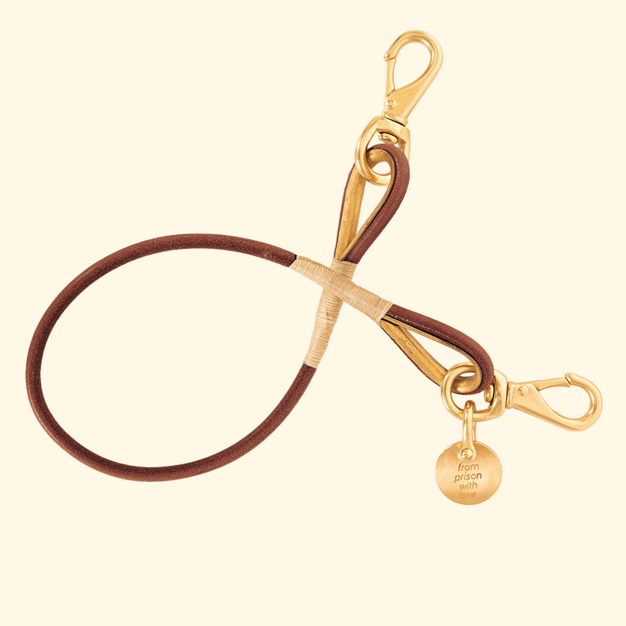 Wallet Lanyard Round, Dunkelbraun
