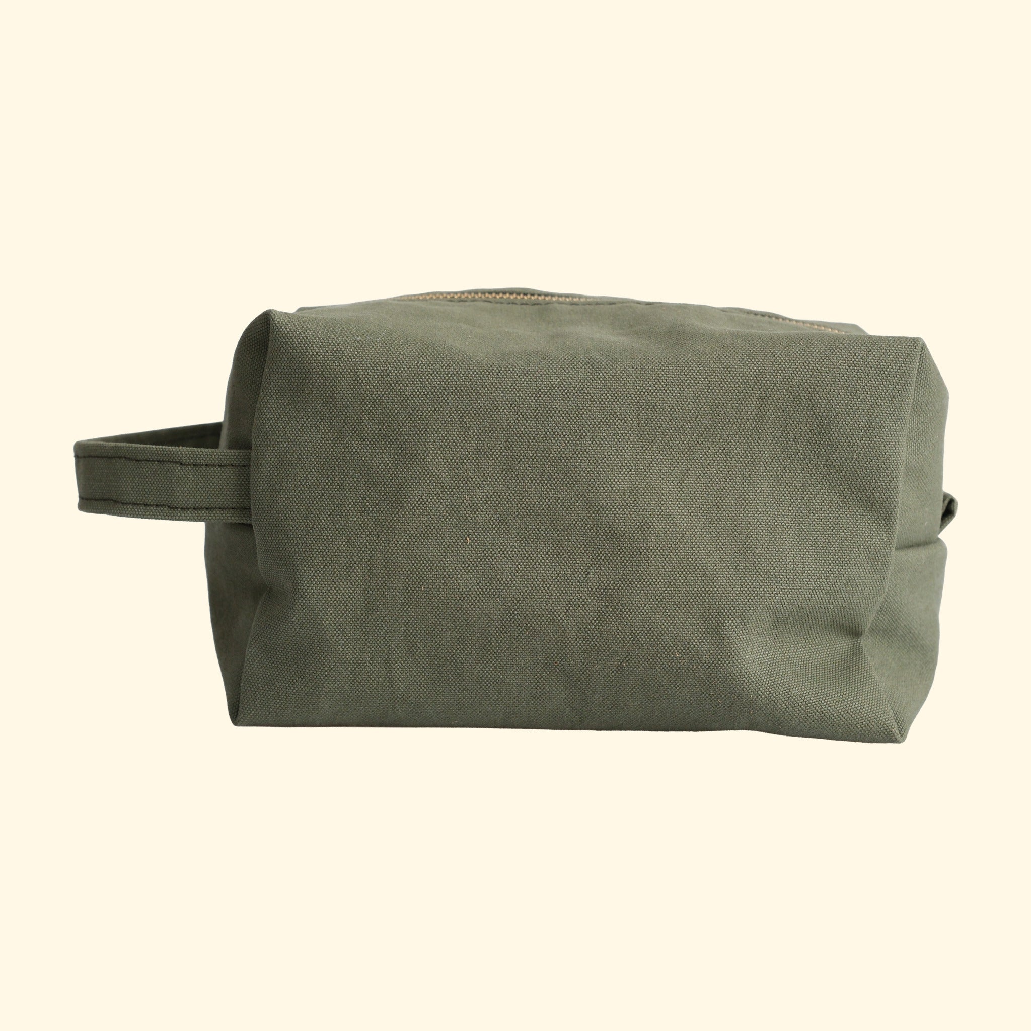 Canvas Dopp Kit No.1, olive, Rückseite mit Henkel