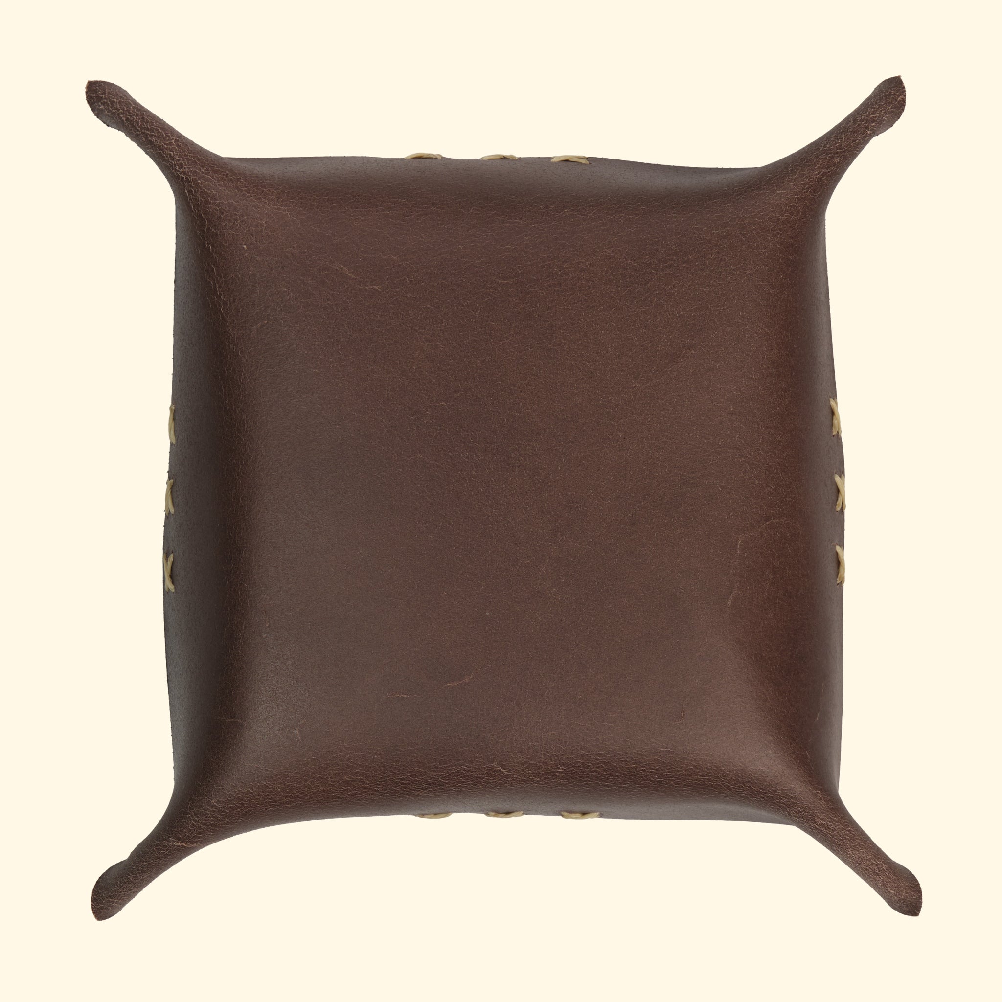 schale aufbewahrung op leather tray • Taschenleerer quadratisch dunkelbraun • Schale für Aufbewahrung aus Leder