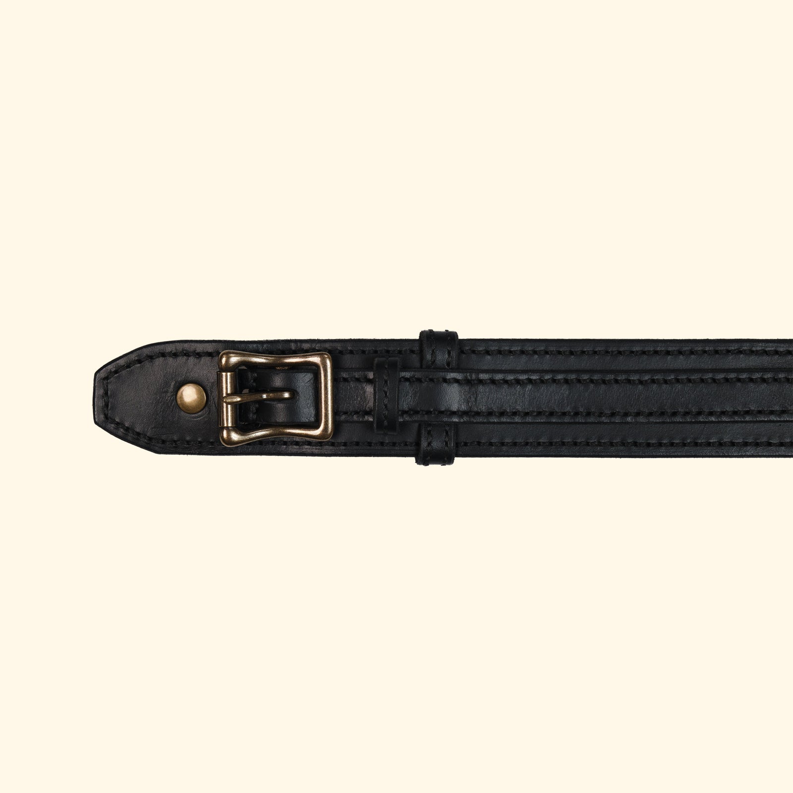 oldpassion-Heritage-Belt-Echtledergürtel-Hommage-an-die-Kunst-des-Sattelhandwerks-black-schnalle-antique-vorderseite