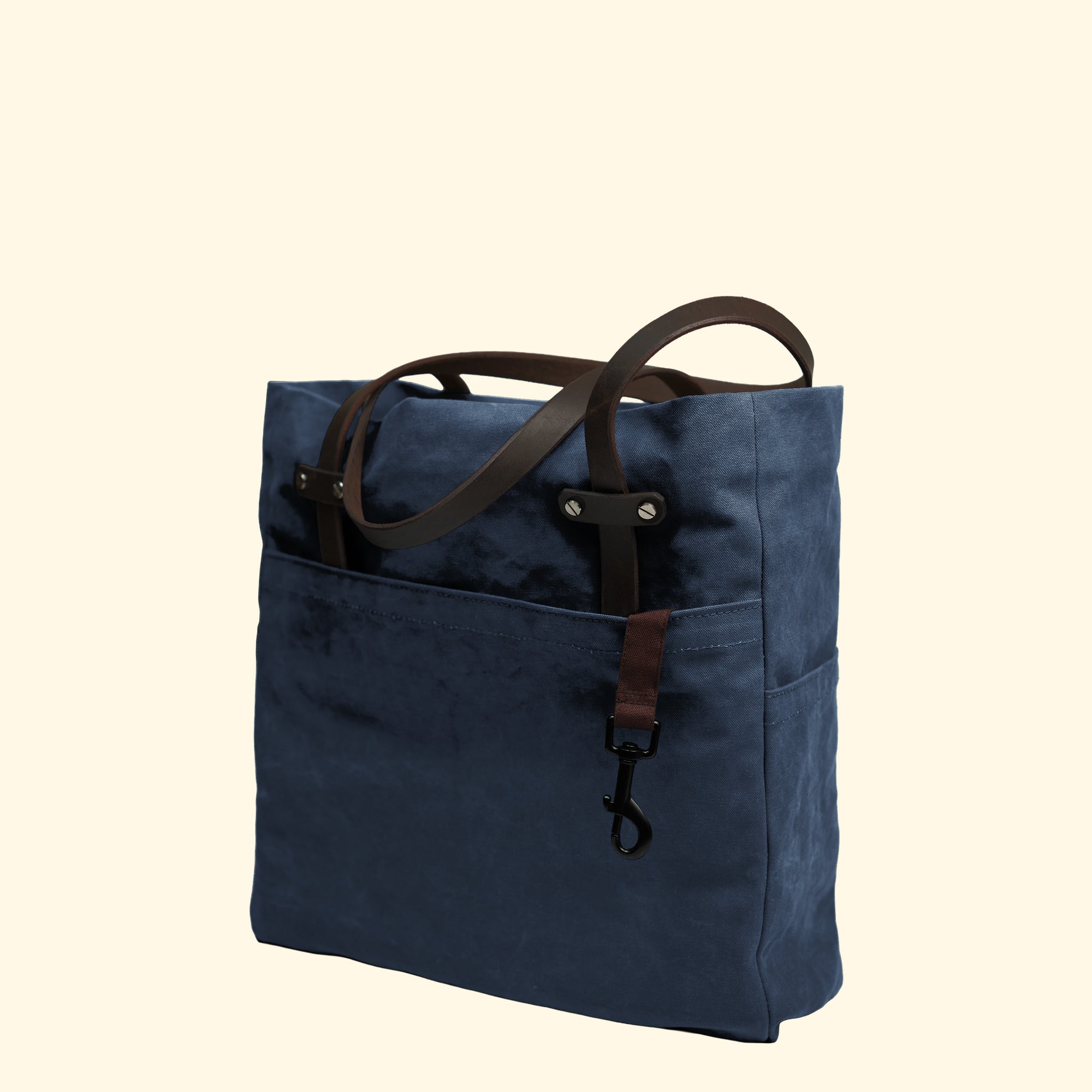 Canvas Tote Bag No.1, marine, Dreiviertelansicht der Vorderseite