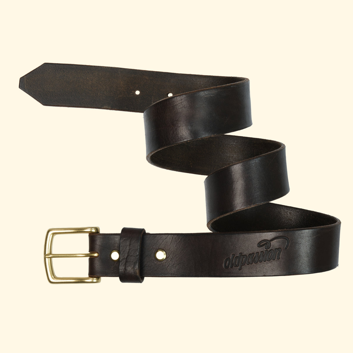 op-belt-langlebiger-Ledergürtel-auf-Mass-myrtille-dark-brown-schnalle-gold-brass-birdview