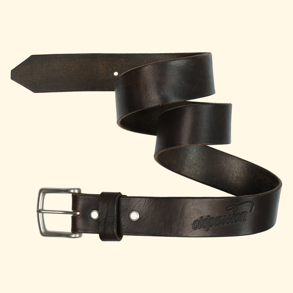 op-belt-langlebiger-Ledergürtel-auf-Mass-myrtille-dark-brown-schnalle-silver-brass-birdview