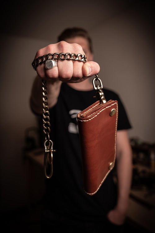 trucker wallet leder portemonnaie hergestellt in der schweiz oldpassion from prison with love
