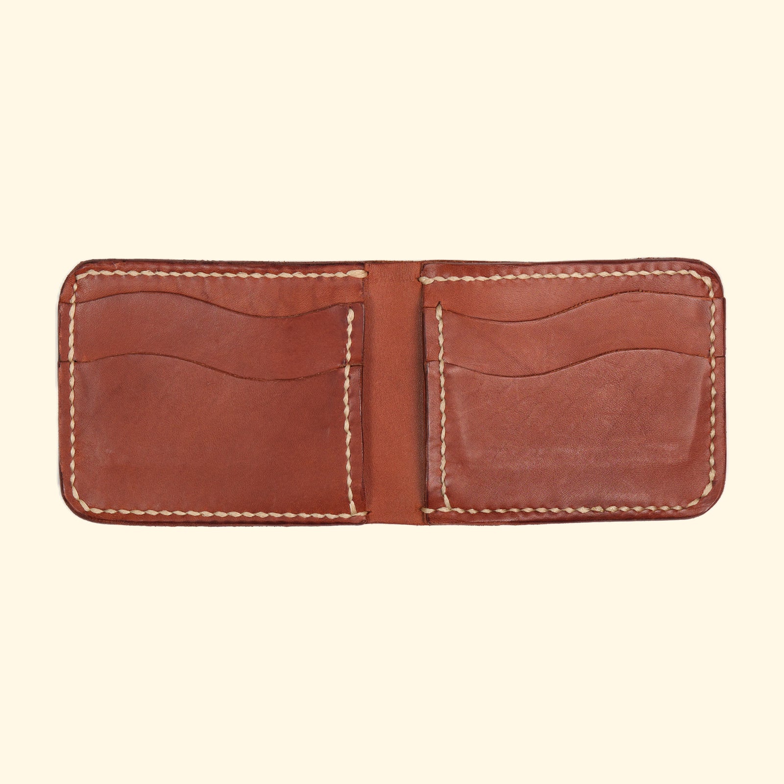 Bifold-Wallet-Leder-Portemonnaie-handgemacht-hellbraun-oldpassion-from-prison-with-love-kreditkarten-geldnotenfach