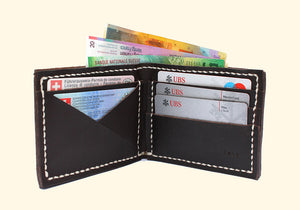 Bifold-Wallet-Limited-Edition-Leder-Portemonnaie-handgemacht-dunkelbraun-oldpasion-from-prison-with-love-kreditkarten-geldnotenfach-gefuellt