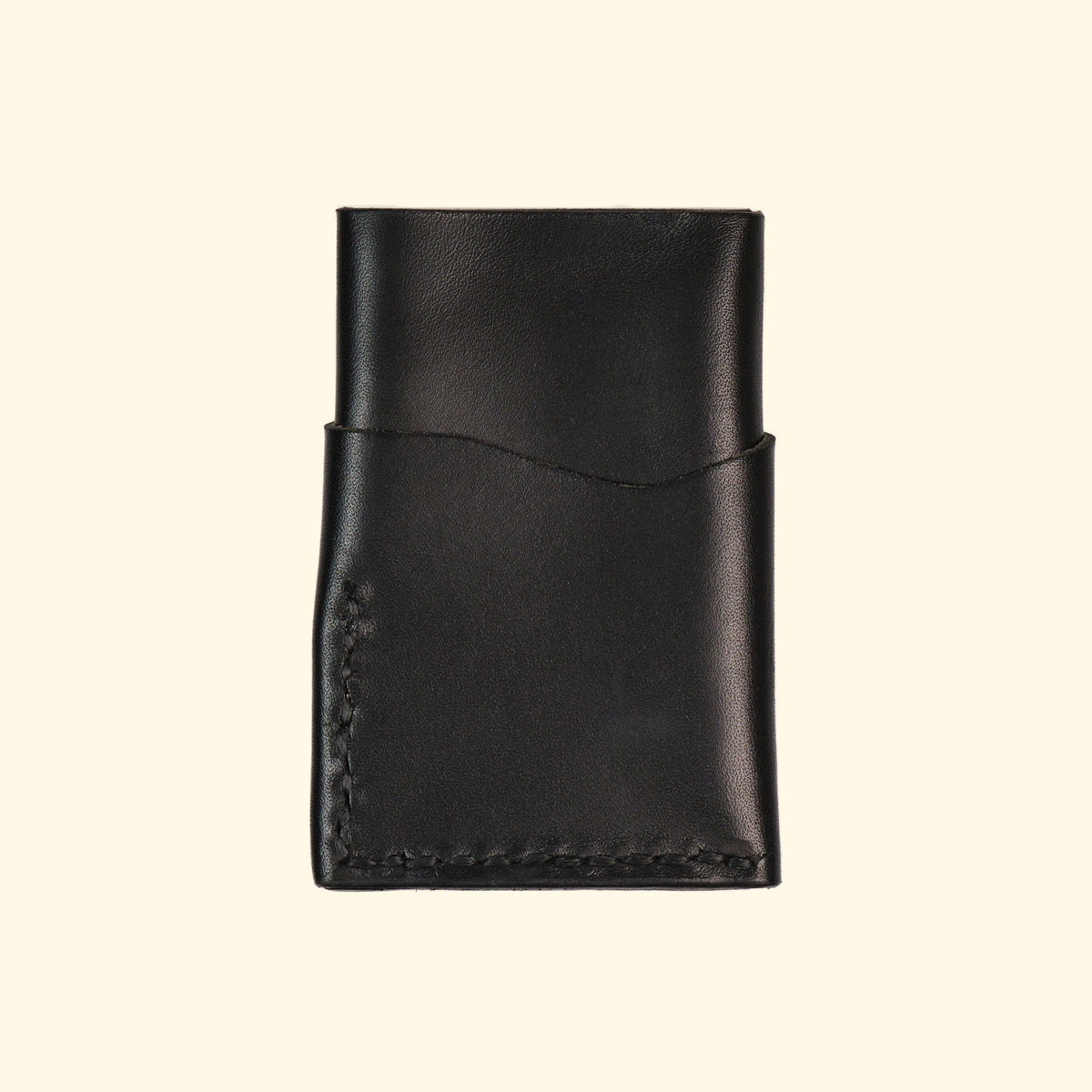 burrito minimalistisches Kartenhalter Portemonnaie aus Leder Schwarz Rueckseite oldpassion from prison with love