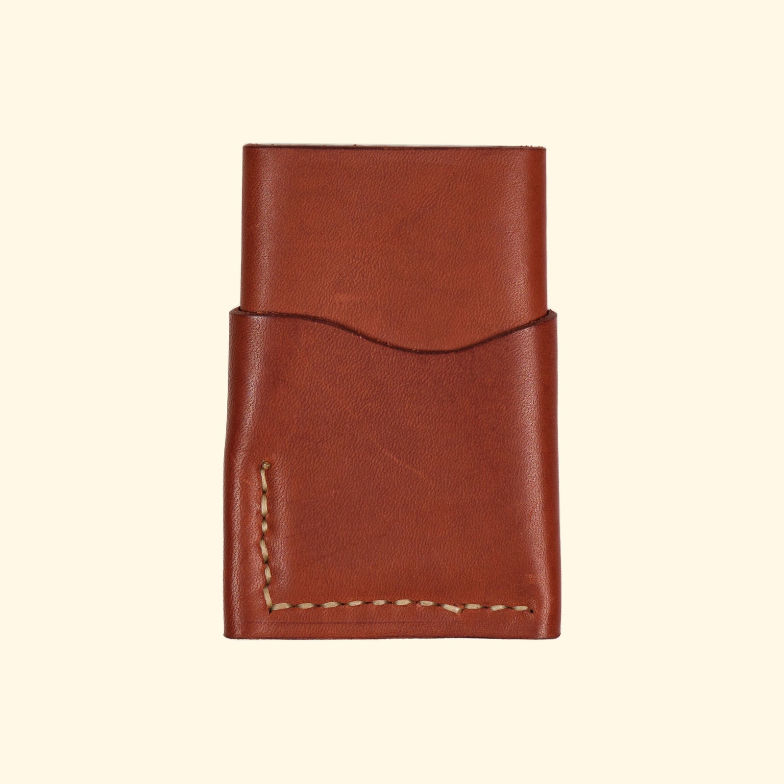 burrito minimalistisches Kartenhalter Portemonnaie aus Leder hellbraun Rueckseite oldpassion from prison with love