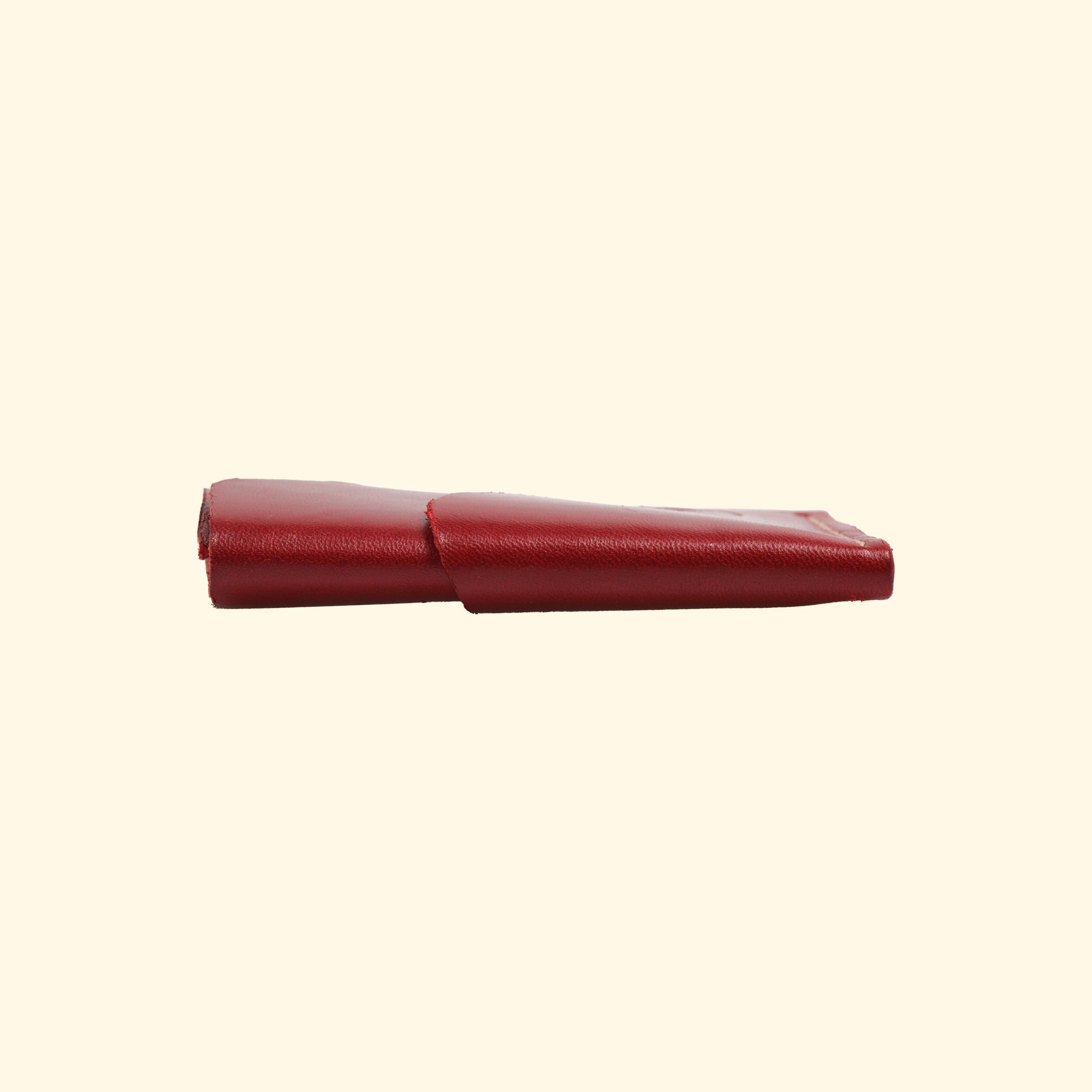 burrito minimalistisches Kartenhalter Portemonnaie aus Leder Rot Seitenansicht oldpassion from prison with love
