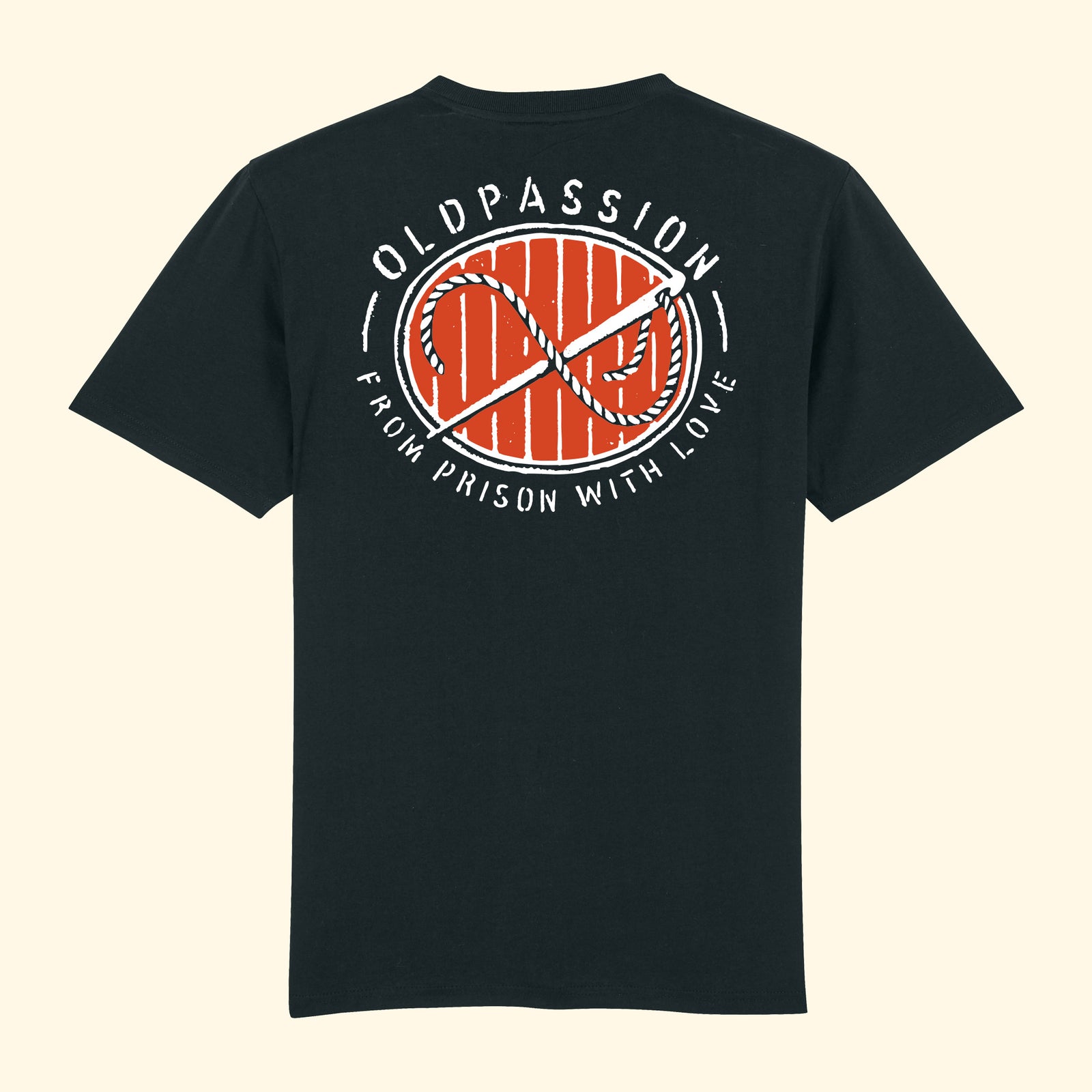 oldpassion-from-prison-with-love-tee-t-shirt-schwarz-needle-prison-bars-rueckseite