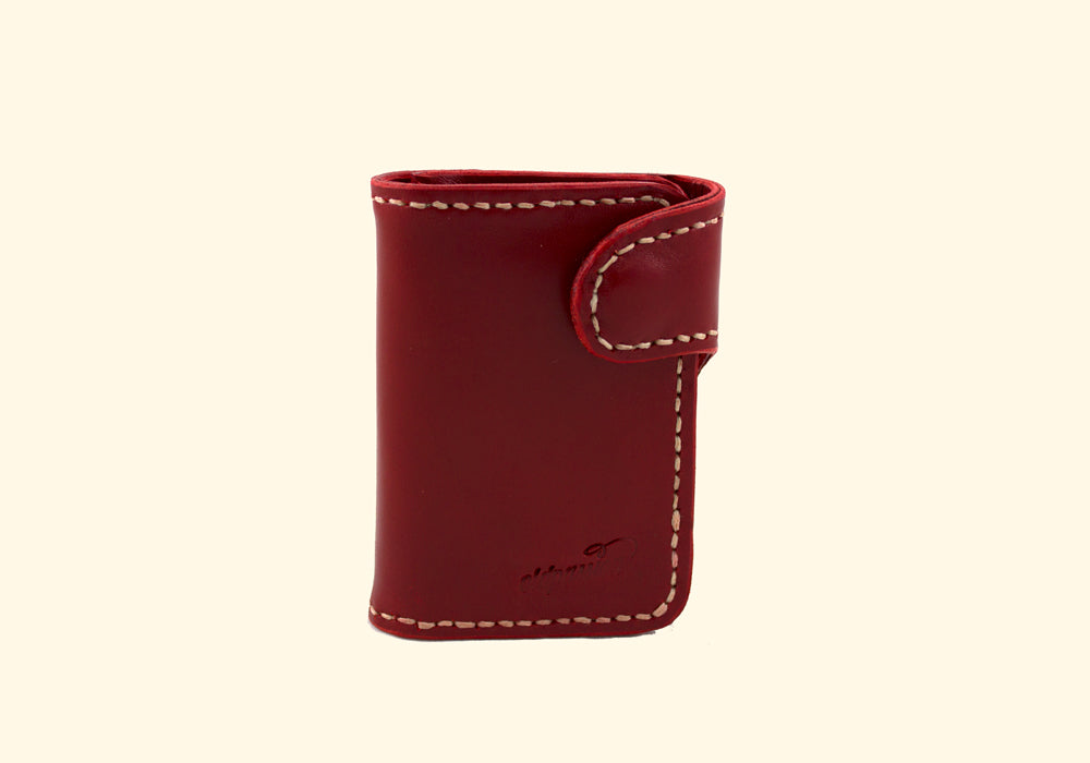 Snap Wallet • rot / red • robustes Leder Portemonnaie • oldpassion - from prison with love